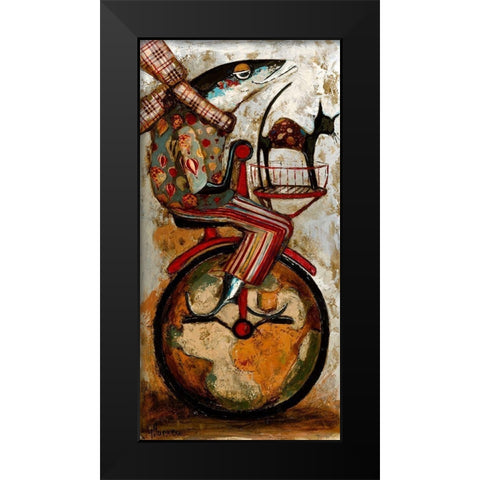 Trotamundos Black Modern Wood Framed Art Print by Villanueva, Natalia