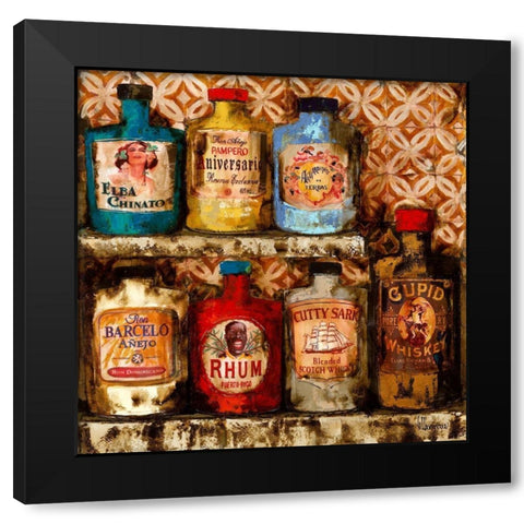 Bodega Marinera Black Modern Wood Framed Art Print with Double Matting by Villanueva, Natalia