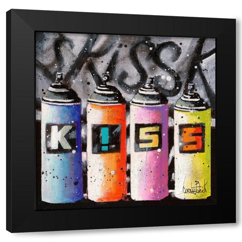 Love the World II Black Modern Wood Framed Art Print by Cornee, Patrick