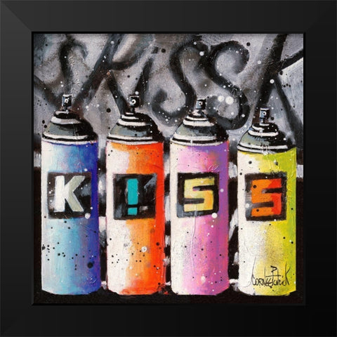 Love the World II Black Modern Wood Framed Art Print by Cornee, Patrick