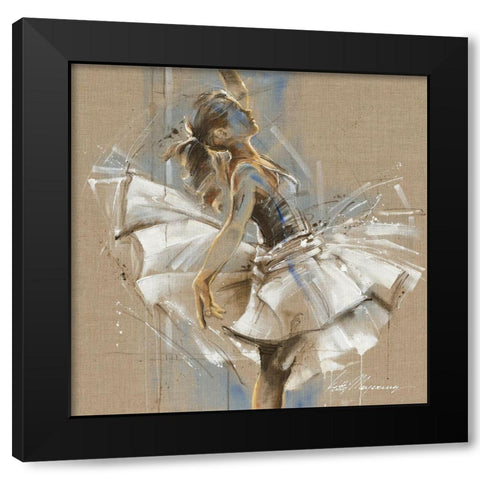 White Dress III Black Modern Wood Framed Art Print by Meijering, Kitty