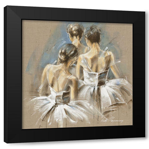 White Dress IV Black Modern Wood Framed Art Print by Meijering, Kitty