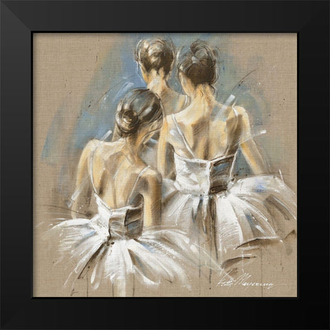 White Dress IV Black Modern Wood Framed Art Print by Meijering, Kitty