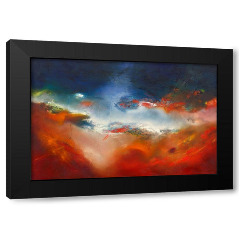 Dazzling Black Modern Wood Framed Art Print with Double Matting by ARVEE