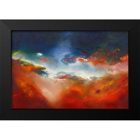 Dazzling Black Modern Wood Framed Art Print by ARVEE