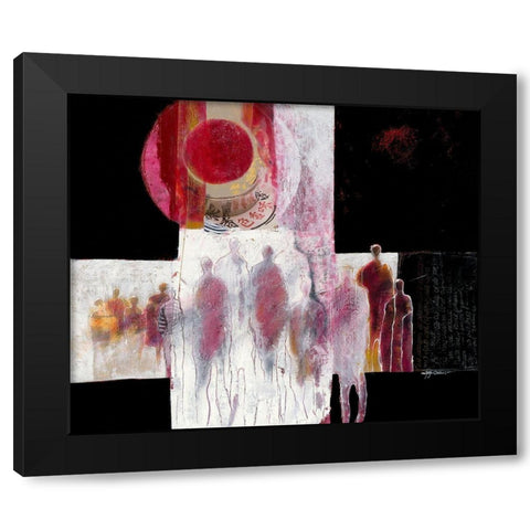 In het voorbij gaan Black Modern Wood Framed Art Print with Double Matting by van Ginkel, Marjolijn