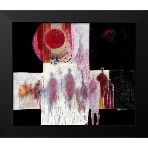 In het voorbij gaan Black Modern Wood Framed Art Print by van Ginkel, Marjolijn