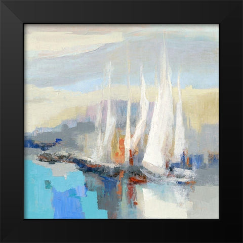 Voiles blanches II Black Modern Wood Framed Art Print by Parise, Chantal