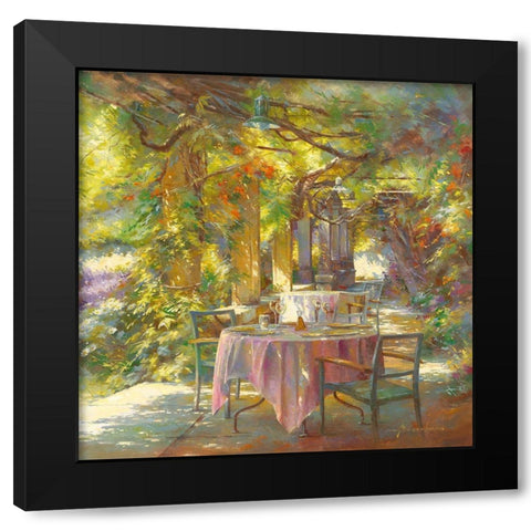 Instant benit Black Modern Wood Framed Art Print by Messely, Johan