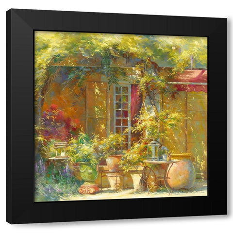 Lumiere d ete Black Modern Wood Framed Art Print with Double Matting by Messely, Johan