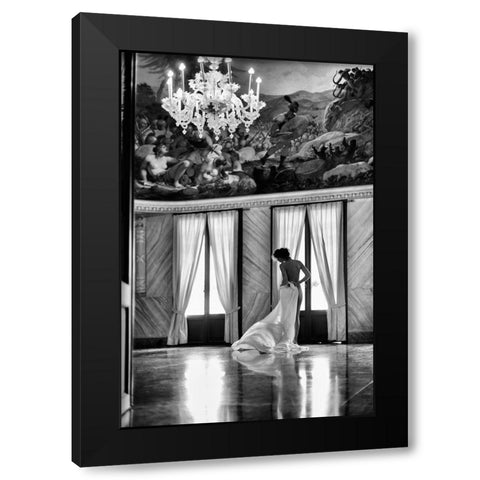 Elegance Black Modern Wood Framed Art Print with Double Matting by Milillo, Marco