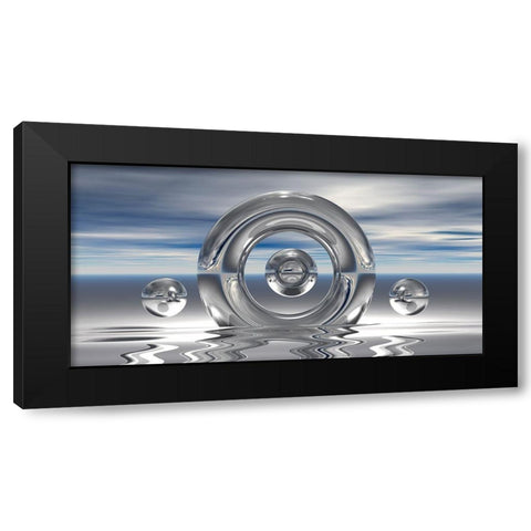 SilverRing Black Modern Wood Framed Art Print with Double Matting by Hillert, Peter