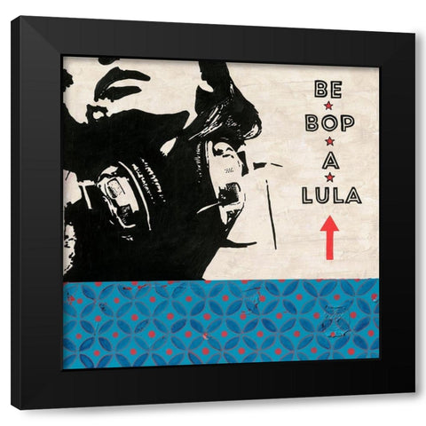 Be Bop a Lula Black Modern Wood Framed Art Print with Double Matting by Gouy, Chrystelle