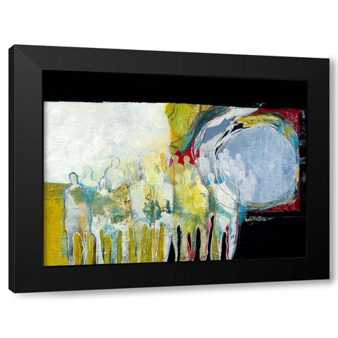 Together again II Black Modern Wood Framed Art Print with Double Matting by van Ginkel, Marjolijn