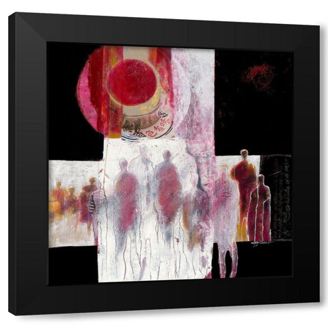 In het voorbij gaan I Black Modern Wood Framed Art Print by van Ginkel, Marjolijn