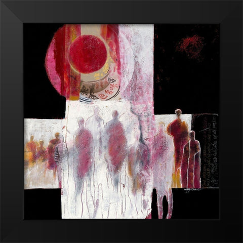 In het voorbij gaan I Black Modern Wood Framed Art Print by van Ginkel, Marjolijn