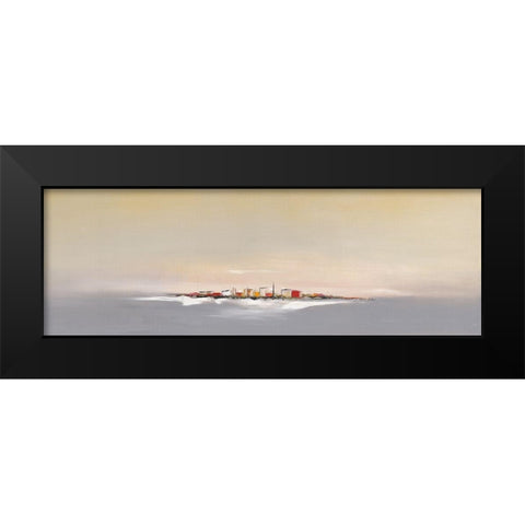 Brandung Black Modern Wood Framed Art Print by Arns-Muller, Monika