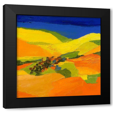 Terre de soleil Black Modern Wood Framed Art Print by Mauviel, Laurence