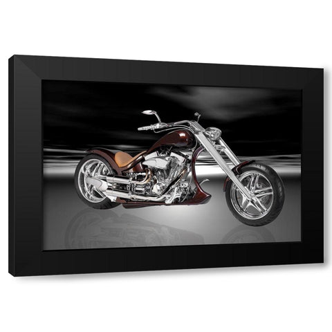 Thunder Black Modern Wood Framed Art Print by Hillert, Peter