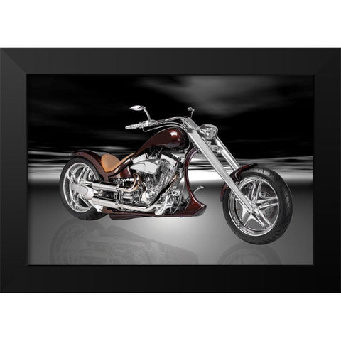 Thunder Black Modern Wood Framed Art Print by Hillert, Peter