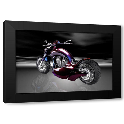 Excite Black Modern Wood Framed Art Print with Double Matting by Hillert, Peter