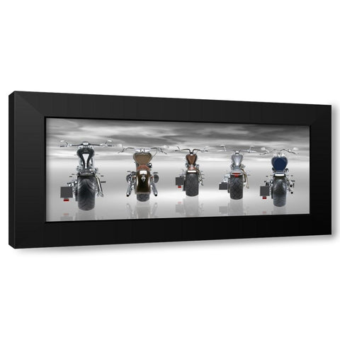 BackFive Black Modern Wood Framed Art Print by Hillert, Peter