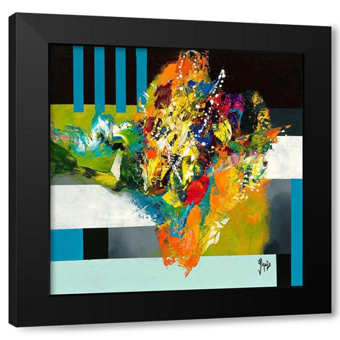 Beaute du jour Black Modern Wood Framed Art Print with Double Matting by Jadis