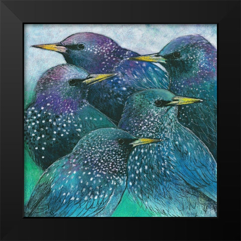 Stare Black Modern Wood Framed Art Print by Botman, Loes