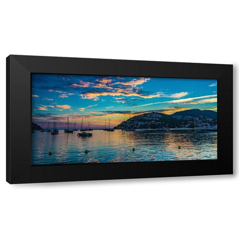 Sunset Sailing Black Modern Wood Framed Art Print with Double Matting by Lichtenwalter, Tom