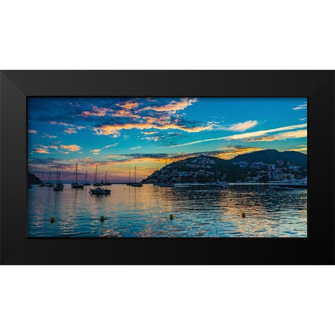 Sunset Sailing Black Modern Wood Framed Art Print by Lichtenwalter, Tom
