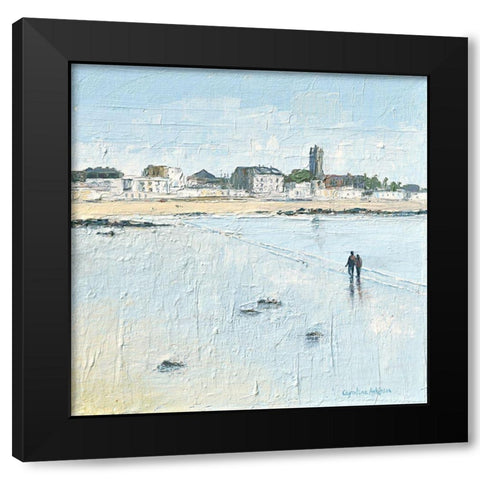 Seasides Reflections Black Modern Wood Framed Art Print by Atkinson, Caroline
