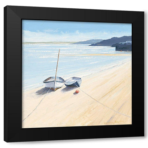 Waiting for the Tide Black Modern Wood Framed Art Print by Atkinson, Caroline