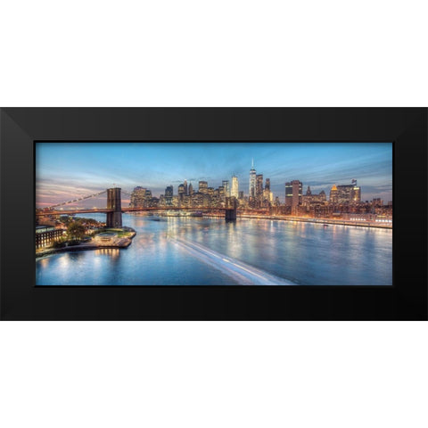 Back on Track Black Modern Wood Framed Art Print by Terrible, Aurelien