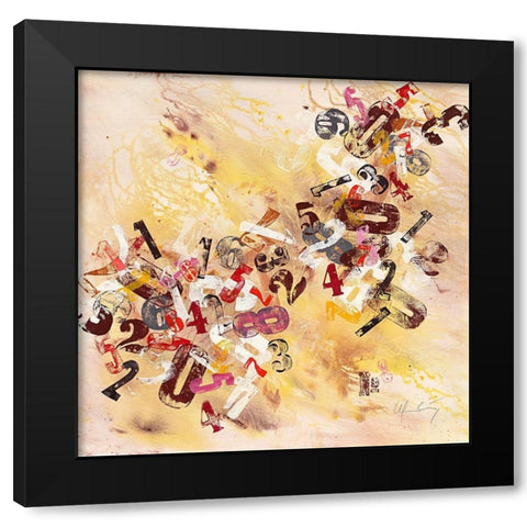 Zerfall Black Modern Wood Framed Art Print by Wendling, Heinz