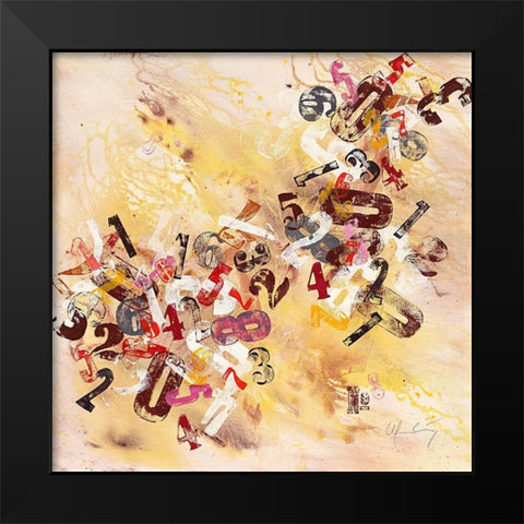 Zerfall Black Modern Wood Framed Art Print by Wendling, Heinz