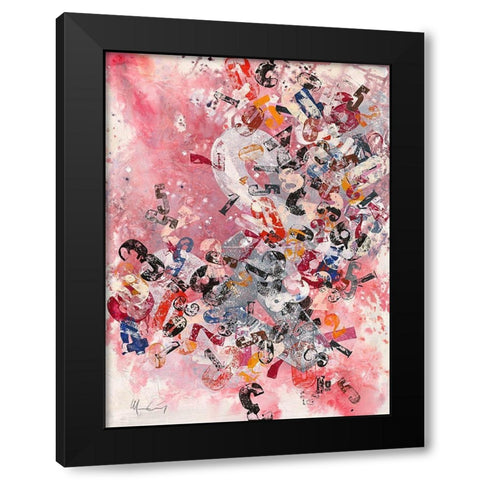 Ziffern IV Black Modern Wood Framed Art Print by Wendling, Heinz