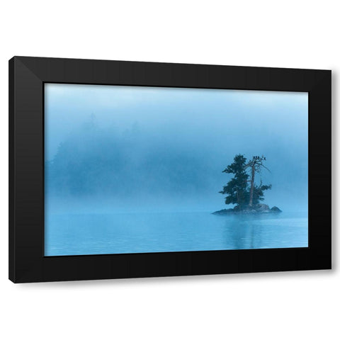 Insel im Klockesjoen Black Modern Wood Framed Art Print by Seidel, Leo