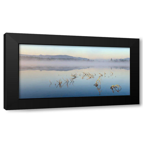 Solitude Black Modern Wood Framed Art Print by Steger, Uwe