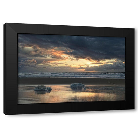 Golden Eye Black Modern Wood Framed Art Print with Double Matting by Steger, Uwe