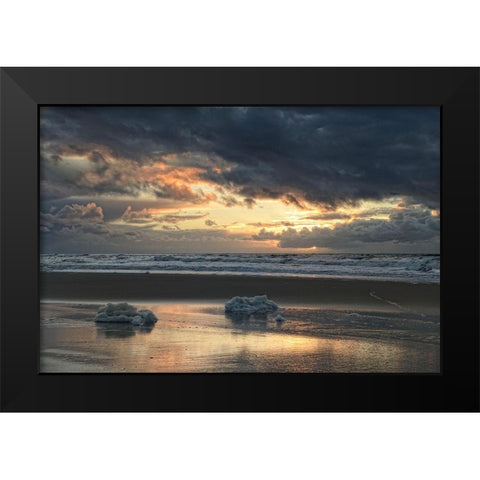 Golden Eye Black Modern Wood Framed Art Print by Steger, Uwe