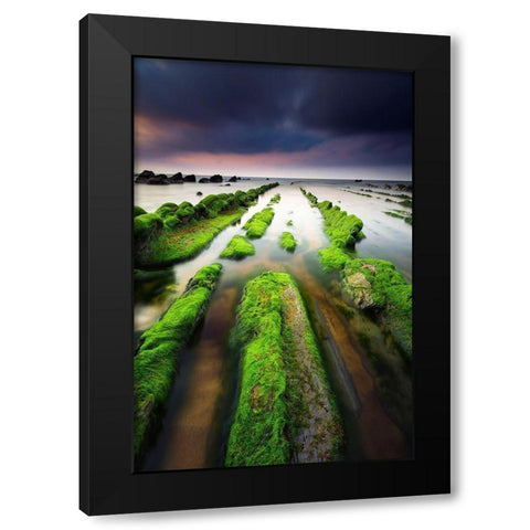 Barrika III Black Modern Wood Framed Art Print by Bertrande, Arnaud