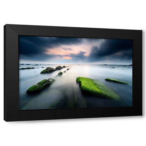 Barrika IV Black Modern Wood Framed Art Print with Double Matting by Bertrande, Arnaud