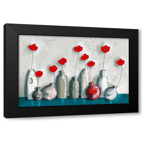 Rapprochements Black Modern Wood Framed Art Print with Double Matting by Maurier, Geraldine