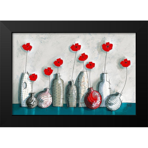 Rapprochements Black Modern Wood Framed Art Print by Maurier, Geraldine