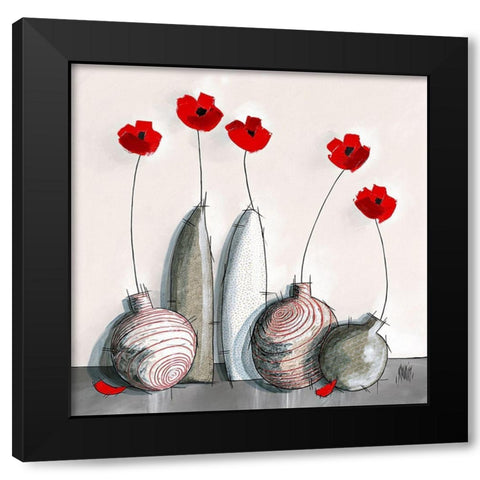 Legere Black Modern Wood Framed Art Print with Double Matting by Maurier, Geraldine