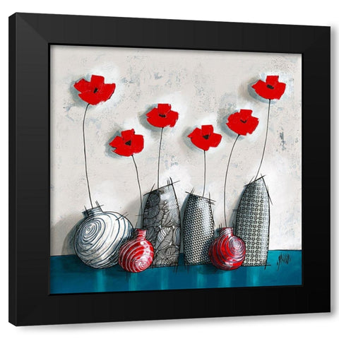 Amande Black Modern Wood Framed Art Print with Double Matting by Maurier, Geraldine