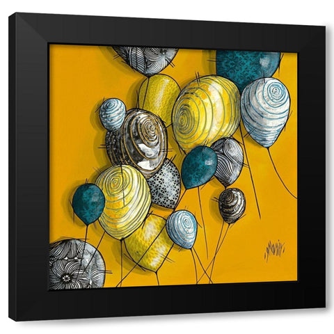 Sans titre II Black Modern Wood Framed Art Print by Maurier, Geraldine