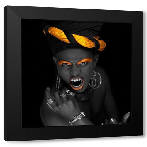 The Shout Black Modern Wood Framed Art Print with Double Matting by Hillert, Peter