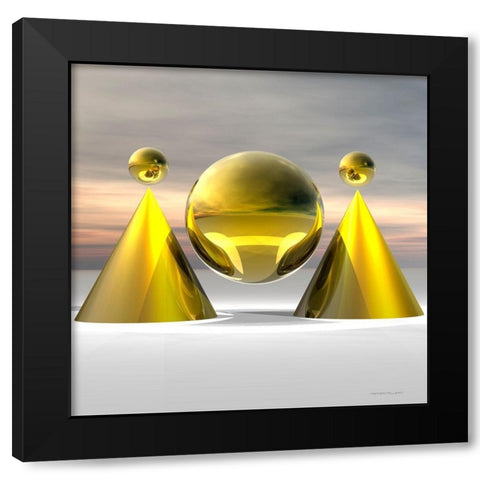 The Door Black Modern Wood Framed Art Print by Hillert, Peter