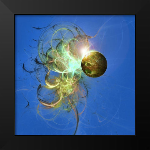 Influence Black Modern Wood Framed Art Print by REVILO